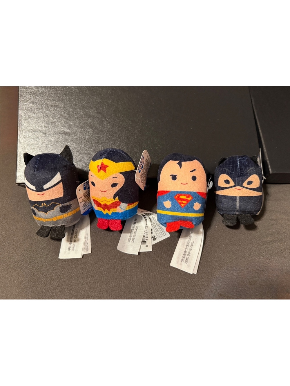 Justice League 2.5 Inch Mini Plush Figures. Set of 4. NWT